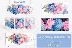 Flowers Mug Sublimation, wild flowers Design Mug Product Image 1