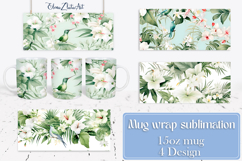 Flowers Mug Sublimation, wild flowers Design Mug Product Image 1