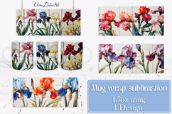 Flowers Mug Sublimation, wild flowers Design Mug Product Image 1