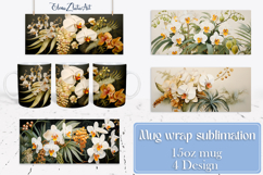 Flowers Mug Sublimation, wild flowers Design Mug Product Image 1