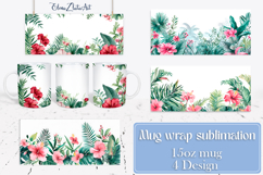 Flowers Mug Sublimation, wild flowers Design Mug Product Image 1