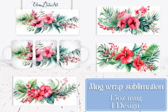 Flowers Mug Sublimation, wild flowers Design Mug Product Image 1