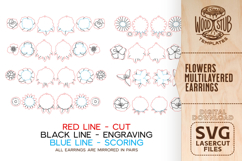 Floral Earrings svg, Earrings svg, Boho Earrings svg Product Image 3