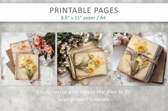Floral junk journal pages, printable paper Product Image 4