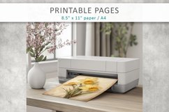 Floral junk journal pages, printable paper Product Image 5