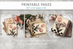 Old paper floral printables, junk journal pages Product Image 6