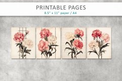 Old paper floral printables, junk journal Product Image 2