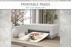 Old paper floral printables, junk journal Product Image 5