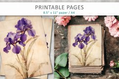 Distressed floral journal sheets, junk journal Product Image 3