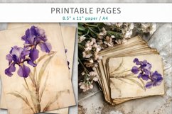 Distressed floral journal sheets, junk journal Product Image 1