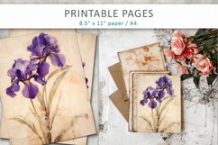 Distressed floral journal sheets, junk journal Product Image 4