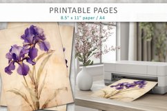 Distressed floral journal sheets, junk journal Product Image 5