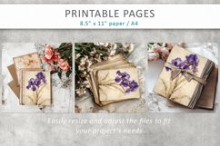 Distressed floral journal sheets, junk journal Product Image 6