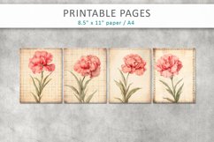 Rustic floral journal pages, floral printables Product Image 2