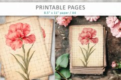 Rustic floral journal pages, floral printables Product Image 1