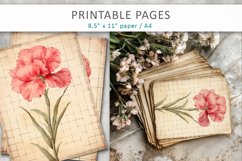 Rustic floral journal pages, floral printables Product Image 4