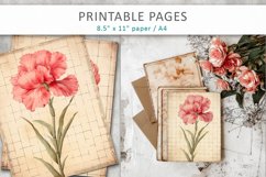 Rustic floral journal pages, floral printables Product Image 5