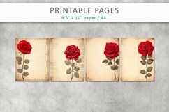 Floral scrapbook paper vintage, junk journal pages Product Image 2