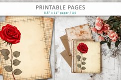 Floral scrapbook paper vintage, junk journal pages Product Image 3