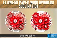 Flowers Paper Wind Spinners Sublimation | 20 Oz | PNG 300DPI Product Image 1