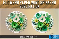 Flowers Paper Wind Spinners Sublimation | 20 Oz | PNG 300DPI Product Image 1