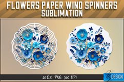 Flowers Paper Wind Spinners Sublimation | 20 Oz | PNG 300DPI Product Image 1