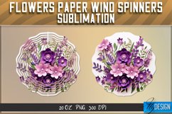 Flowers Paper Wind Spinners Sublimation | 20 Oz | PNG 300DPI Product Image 1