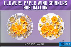 Flowers Paper Wind Spinners Sublimation | 20 Oz | PNG 300DPI Product Image 1