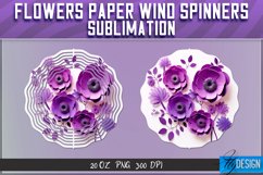 Flowers Paper Wind Spinners Sublimation | 20 Oz | PNG 300DPI Product Image 1