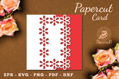 Flowers Papercut Card SVG Product Image 1