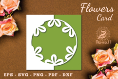Flowers Papercut Card SVG Product Image 1