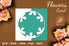 Flowers Papercut Card SVG Product Image 1