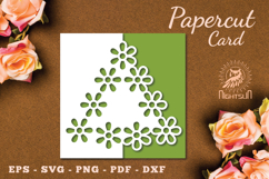 Flowers Papercut Card SVG Product Image 1