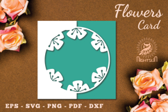 Flowers Papercut Card SVG Product Image 1