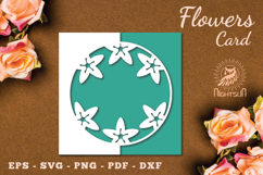 Flowers Papercut Card SVG Product Image 1