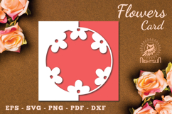 Flowers Papercut Card SVG Product Image 1