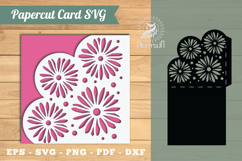 Flowers Papercut Card Template SVG Product Image 1