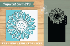 Flowers Papercut Card Template SVG Product Image 1