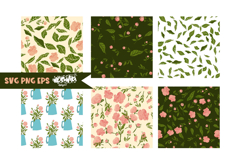 Pink Peonies Set Flat Floral Compositions Product Image 2