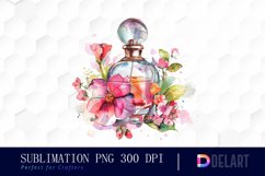 Flowers Perfume Bottle Illustration Clipart Product Image 1