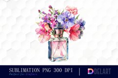 Flowers Perfume Bottle Illustration Clipart Product Image 1