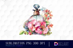 Flowers Perfume Bottle Illustration Clipart Product Image 1