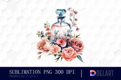 Flowers Perfume Bottle Illustration Clipart Product Image 1