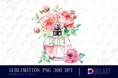 Flowers Perfume Bottle Illustration Clipart Product Image 1