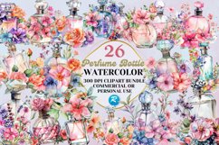 Flowers Perfume Bottle Clipart Bundle Product Image 1