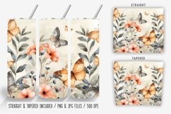 Flowers Plant Butterfly Tumbler Wrap