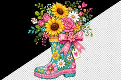 Flowers tumbler, mug wrap, clipart sublimation design Product Image 2