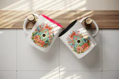 Flowers tumbler, mug wrap, clipart sublimation design Product Image 3