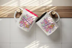 Flowers tumbler, mug wrap, clipart sublimation design Product Image 3