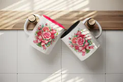 Flowers tumbler, mug wrap, clipart sublimation design Product Image 3
